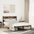 Estructura de cama sin colchón metal roble ahumado 120x190