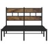 Estructura de cama sin colchón metal roble ahumado 120x190