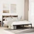 Estructura de cama sin colchón metal roble ahumado 135x190
