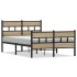 Estructura de cama sin colchón metal roble Sonoma 120x190