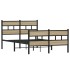 Estructura de cama sin colchón metal roble Sonoma 120x190