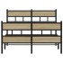Estructura de cama sin colchón metal roble Sonoma 120x190