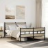 Estructura de cama sin colchón metal roble Sonoma 140x190