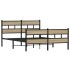 Estructura de cama sin colchón metal roble Sonoma 140x190