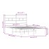 Estructura de cama sin colchón metal roble Sonoma 140x200