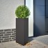 Jardineras triangulares 2 uds acero negro 40x34,5x70