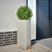 Jardineras triangulares 2 uds acero inoxidable 40x40x75 cm