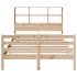 Cama con estantería sin colchón madera maciza de pino