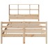 Cama con estantería sin colchón madera maciza de pino