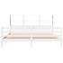 Cama con estantería sin colchón madera maciza blanca 200x200