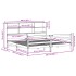 Cama con estantería sin colchón madera maciza blanca 200x200