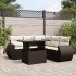 Set sofás de jardín 6 piezas y cojines ratán sintético
