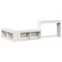 Mueble con escritorio madera maciza pino blanco 232x112x75