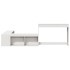 Mueble con escritorio madera maciza pino blanco 232x112x75