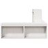 Mueble con escritorio madera maciza pino blanco 232x112x75