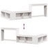 Mueble con escritorio madera maciza pino blanco 232x112x75