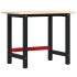 Banco de trabajo rectangular madera maciza roble 100x60x81,5