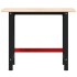 Banco de trabajo rectangular madera maciza roble 100x60x81,5