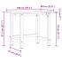 Banco de trabajo rectangular madera maciza roble 100x60x81,5