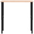 Banco de trabajo rectangular madera maciza 100x60x(71,5-98)