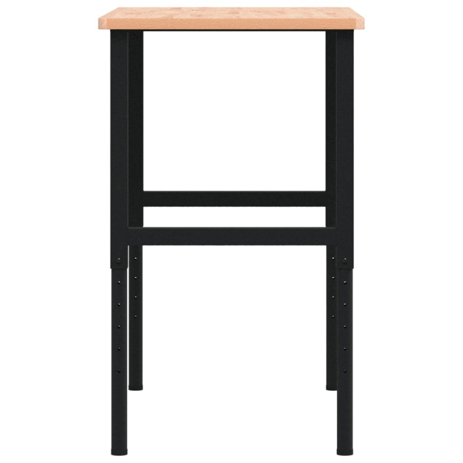 Banco de trabajo rectangular madera maciza 100x60x(71,5-98)