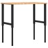 Banco de trabajo rectangular madera maciza 100x60x(71,5-98)