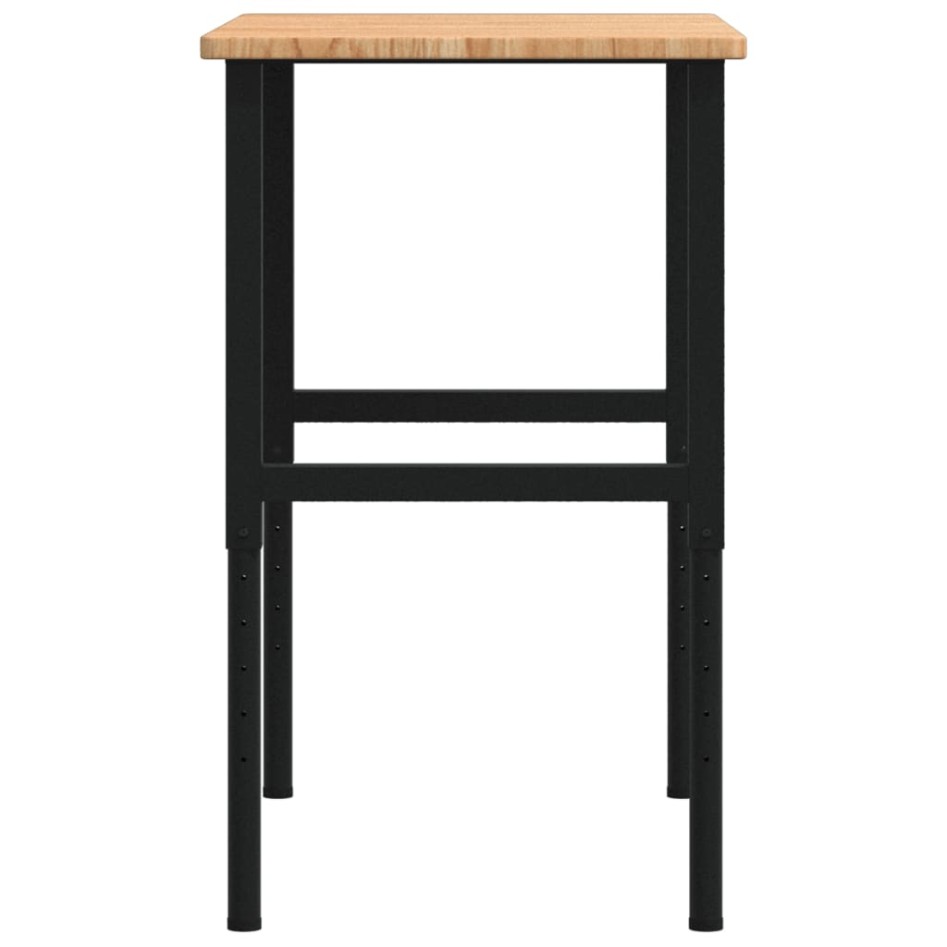 Banco de trabajo rectangular madera maciza 100x60x(71,5-98)