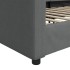 Sofá cama sin colchón tela gris oscuro 90x190