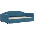 Sofá cama nido con cajones terciopelo azul 100x200