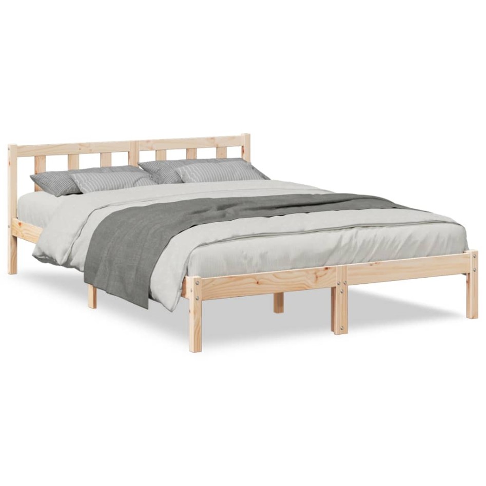 Cama extralarga sin colchón madera maciza de pino 140x220