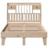 Estructura de cama sin colchón madera maciza de pino 135x190