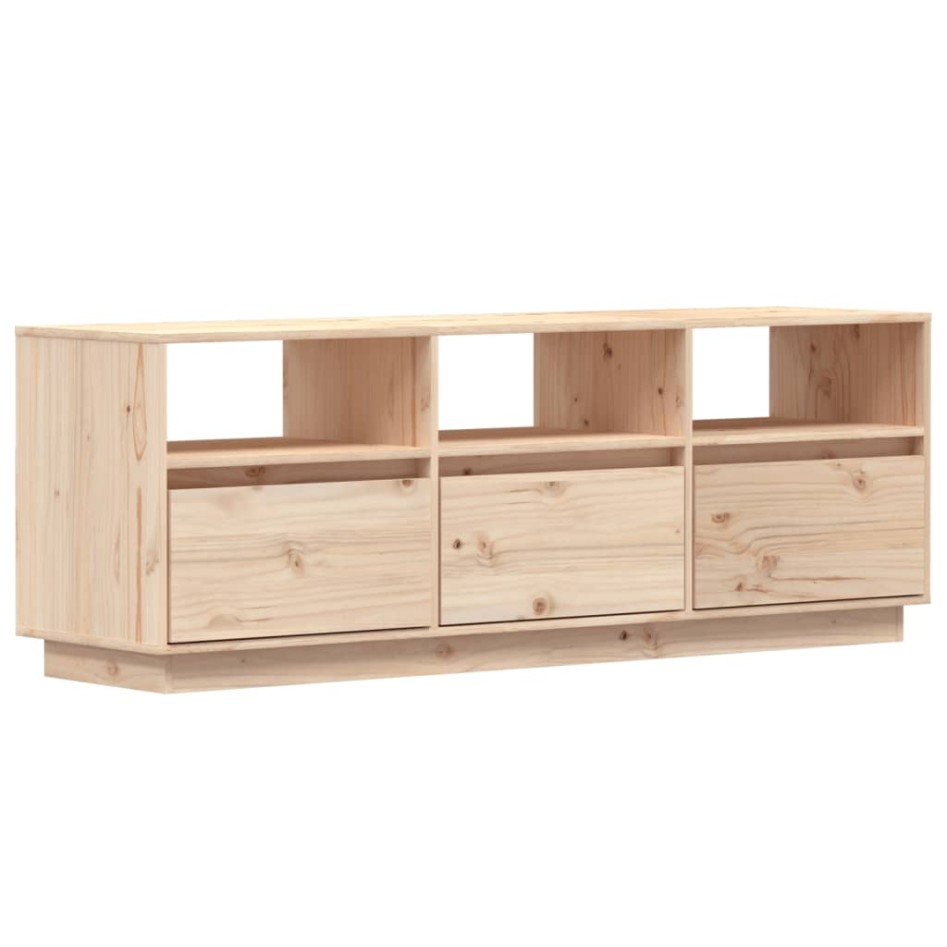 Mueble de TV de madera maciza de pino 140x37x50