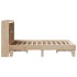 Estructura de cama sin colchón madera maciza de pino 135x190