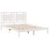Cama extralarga sin colchón madera maciza blanca 160x210