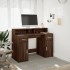 Escritorio con LED madera ingeniería marrón roble 120x55x91