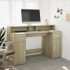 Escritorio con LED madera ingeniería roble Sonoma 140x55x91