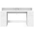 Escritorio con luz LED madera ingeniería blanco 160x55x91