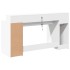 Escritorio con luz LED madera ingeniería blanco 160x55x91