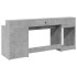Escritorio con LED madera ingeniería gris hormigón 200x55x91