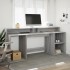 Escritorio con LED madera ingeniería gris sonoma 200x55x91