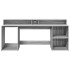 Escritorio con LED madera ingeniería gris sonoma 200x55x91