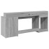 Escritorio con LED madera ingeniería gris sonoma 200x55x91