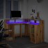 Escritorio con luz LED madera ingeniería artisian 130x130x91