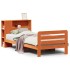 Estructura de cama sin colchón madera maciza marrón 75x190
