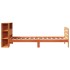 Estructura de cama sin colchón madera maciza marrón 75x190