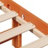 Estructura de cama sin colchón madera maciza marrón 75x190