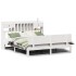 Cama con estantería sin colchón madera maciza blanca 180x200