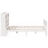Cama con estantería sin colchón madera maciza blanca 180x200