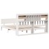 Cama con estantería sin colchón madera maciza blanca 180x200