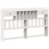 Cama con estantería sin colchón madera maciza blanca 180x200